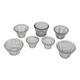 Lot / set of old jam pots / vintage verrines