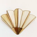 Art Deco fan-shaped wall light in glass paste