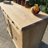 Parisian sideboard in raw wood