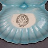 Beggar / servant in Longwy earthenware – floral decoration, 1950s