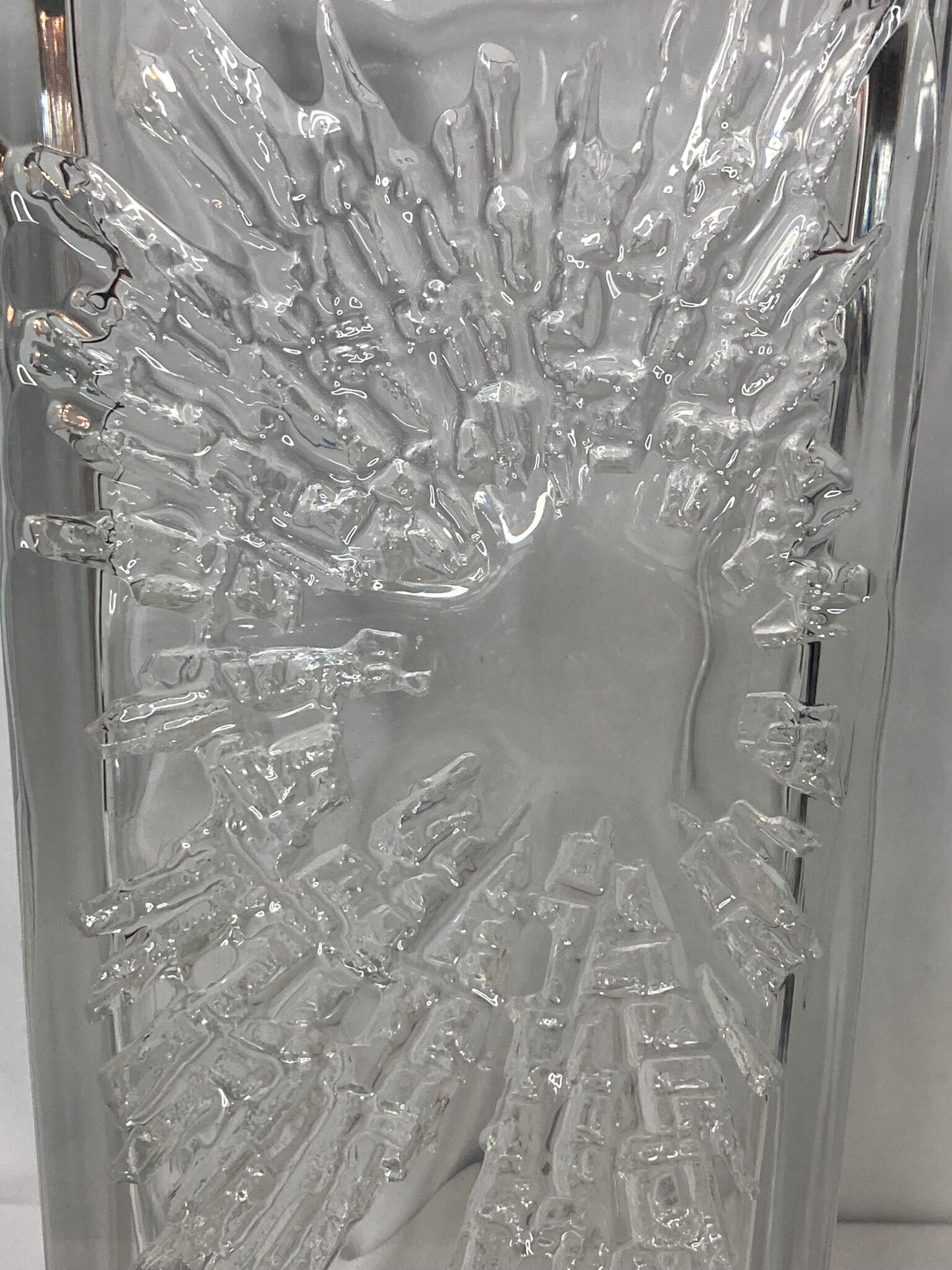 2212942 Daum, large cut crystal vase signed design 1970