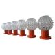 Set of Six Table Midcentury Table Lamps, Kamenicky Senov, 1970s