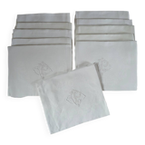 11 antique linen napkins