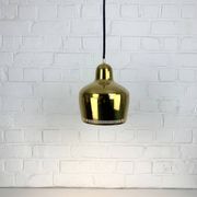 Golden Bell brass pendant light Alvar Aalto Louis Poulsen, Denmark 1950s