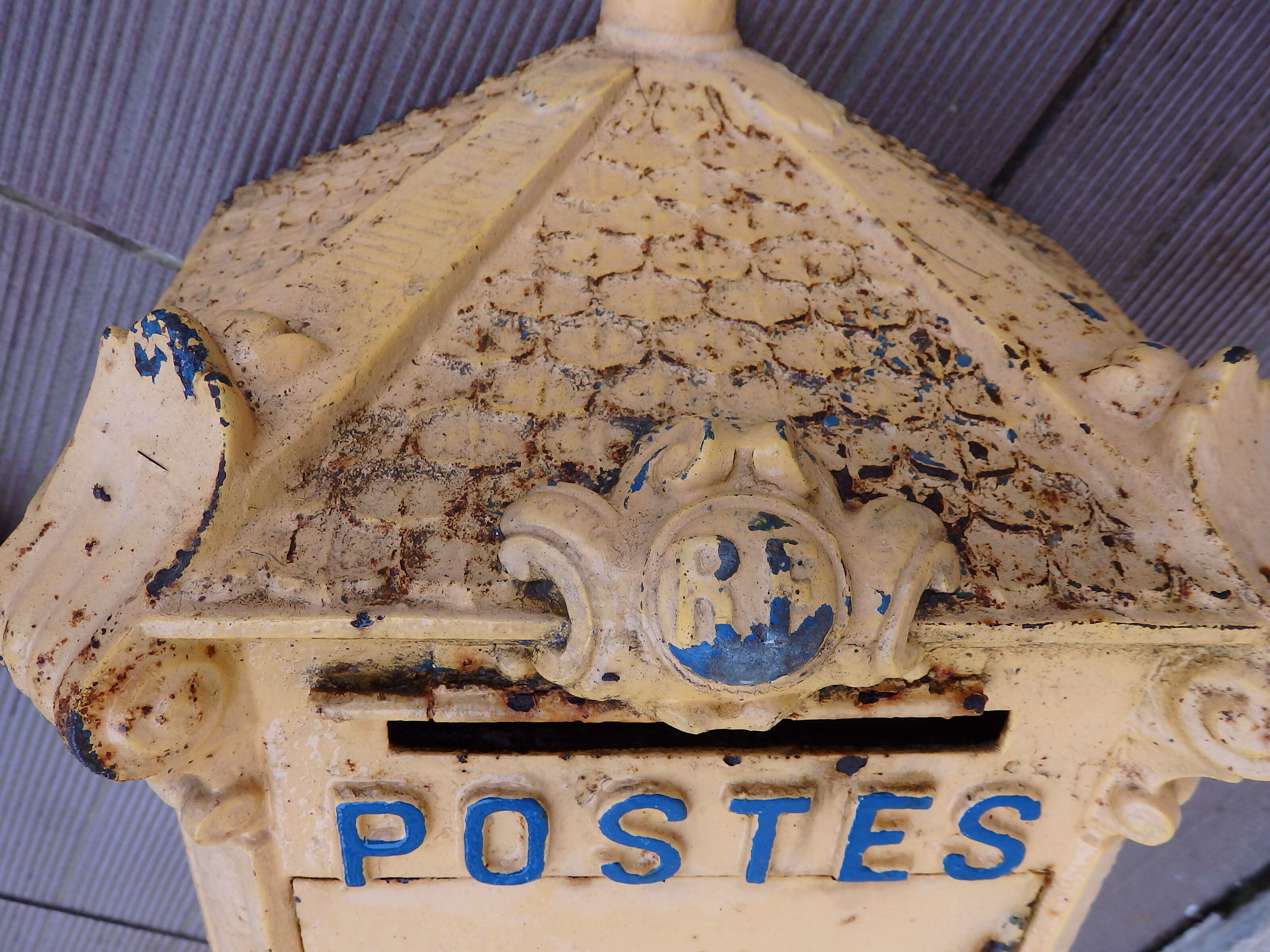 Old letter box ptt the post mougeotte 1900 delachanal