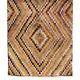 Vintage Hand-Knotted Turkish Tulu Runner Rug with Geometric Diamond Design in Earthy Colors, 100% Wool