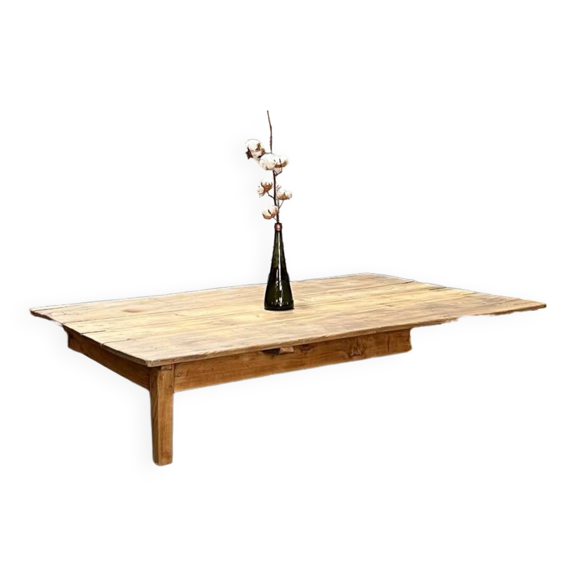 Table basse de ferme rustique brutaliste