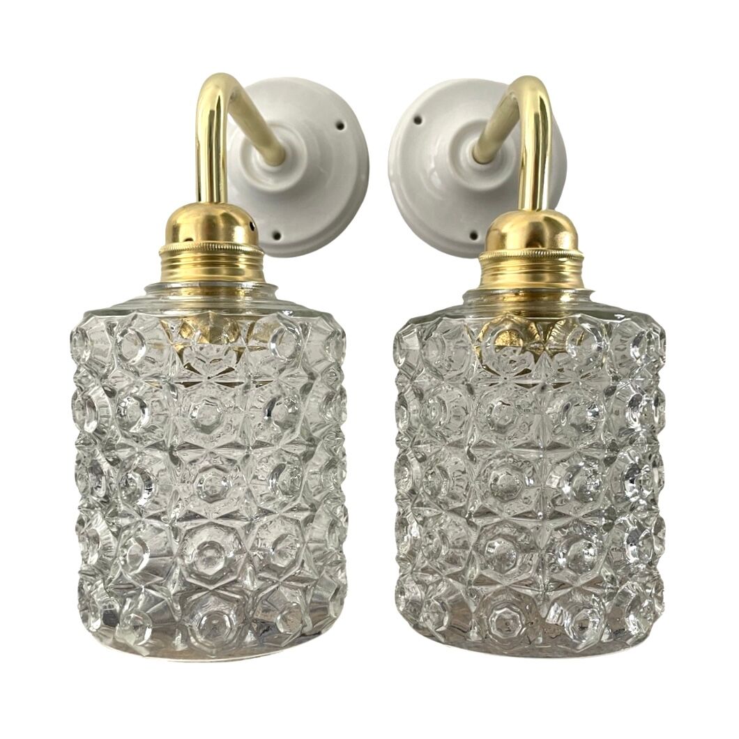 Paire d’appliques murales vintage