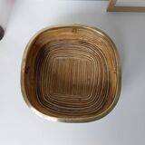 Rattan and brass basket 1970