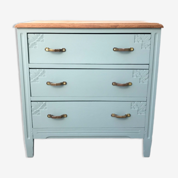 Commode art deco almond green