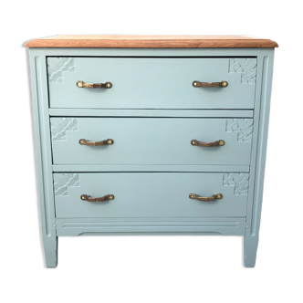Commode art deco almond green