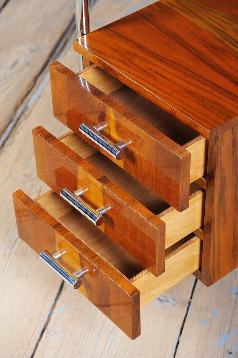 Bauhaus Walnut Writing Desk by A. Lurcat for Kovona, Czech, 1940s