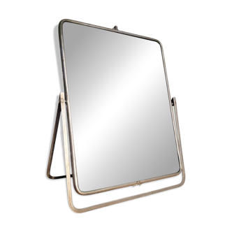 Old barber mirror to put down beveled glass