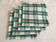 4 green bistro napkins 47 x 45