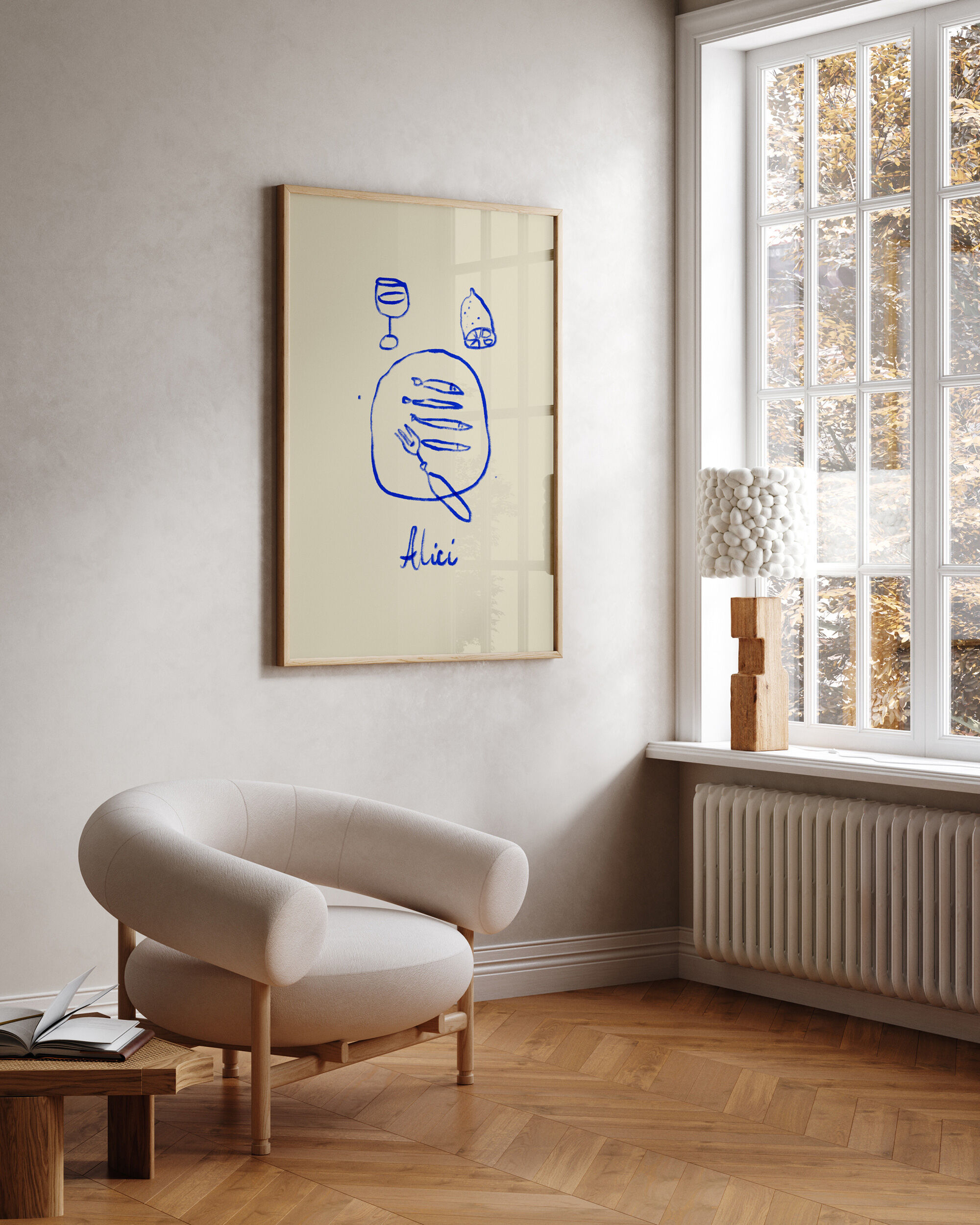 Anchovy -  Illustration giclee print, 50x70cm