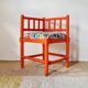 Chaise d'angle "Bobbin" revisitée – Orange Vitaminé & Floral Arty