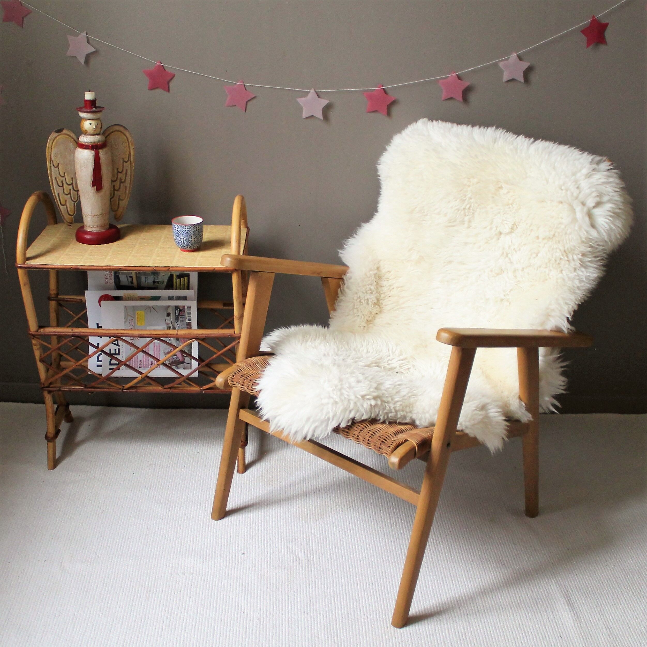 Se of Vintage rattan armchair