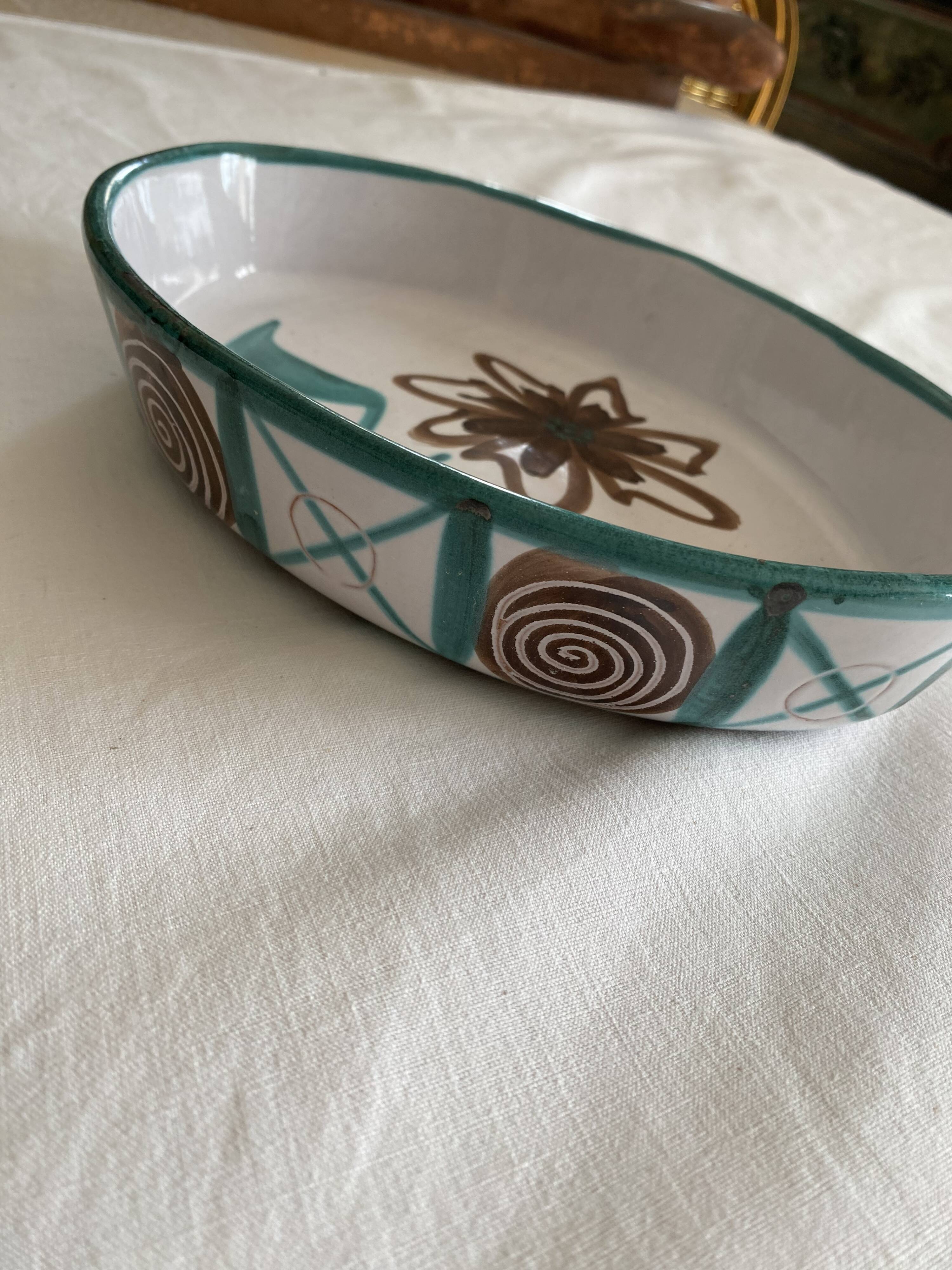 Oval dish by Robert Picault