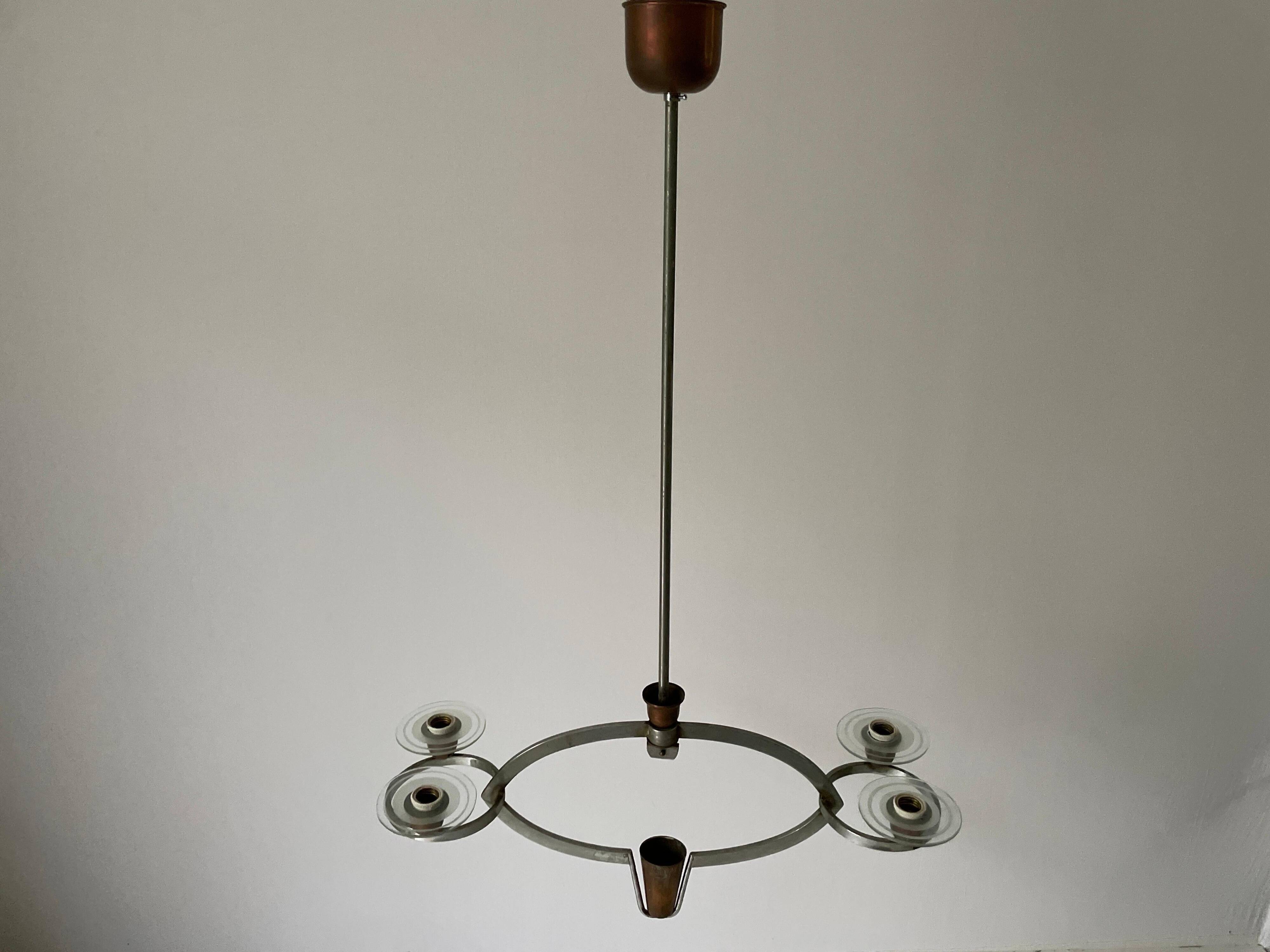 Art Deco chandelier attributed to Pietro Chiesa, 1940s, Italy.
