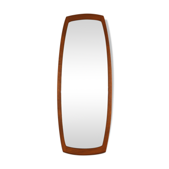 Miroir scandinave en teck 106 x 39 cm