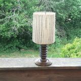 Art Deco turned wood lamp