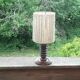 Art Deco turned wood lamp