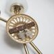Pair of brass and glass wall lights 1960