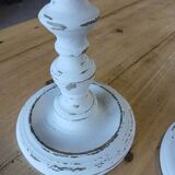 Paire de bougeoirs/ chandeliers anciens en bois