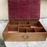 Suitcase / trunk with compartments in cherry wood