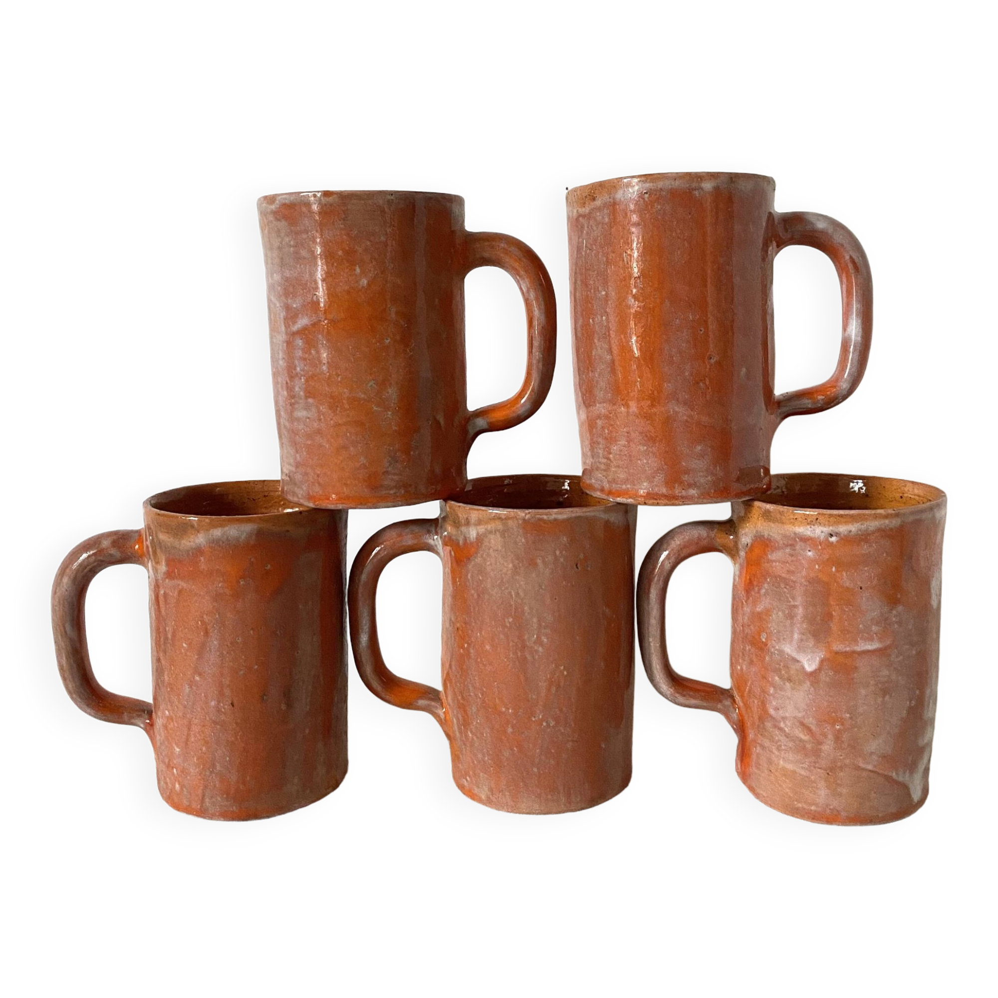 Glazed ceramic mugs