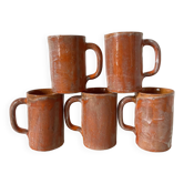 Mugs en céramique vernissée
