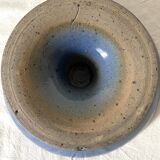 Signed blue stoneware fruit bowl