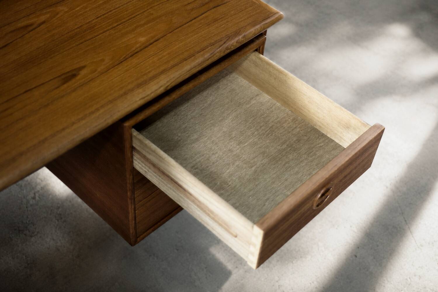 Modern vintage Danish teak desk from the 1950s by Arne Vodder for GV Møbler.