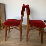 2 red chairs