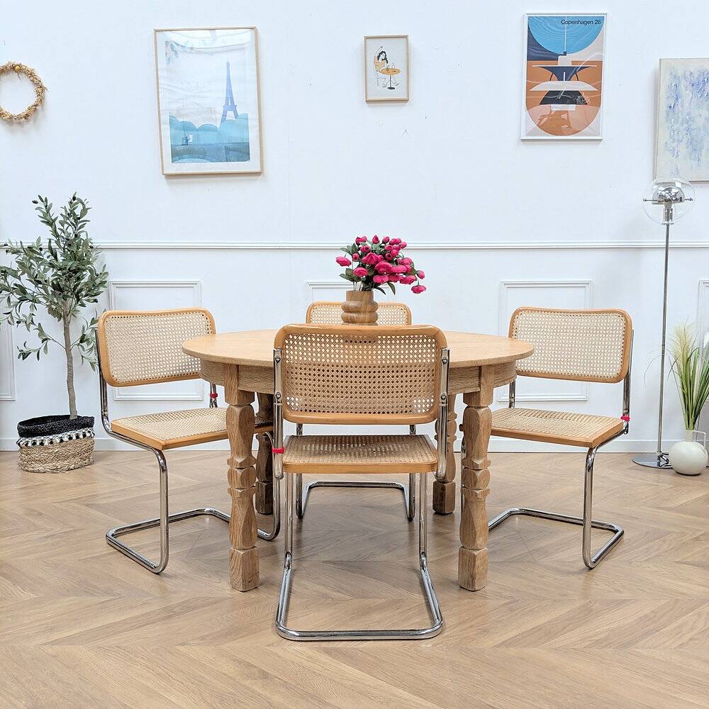 Lot de 4 chaises Cesca B32 par Marcel Breuer