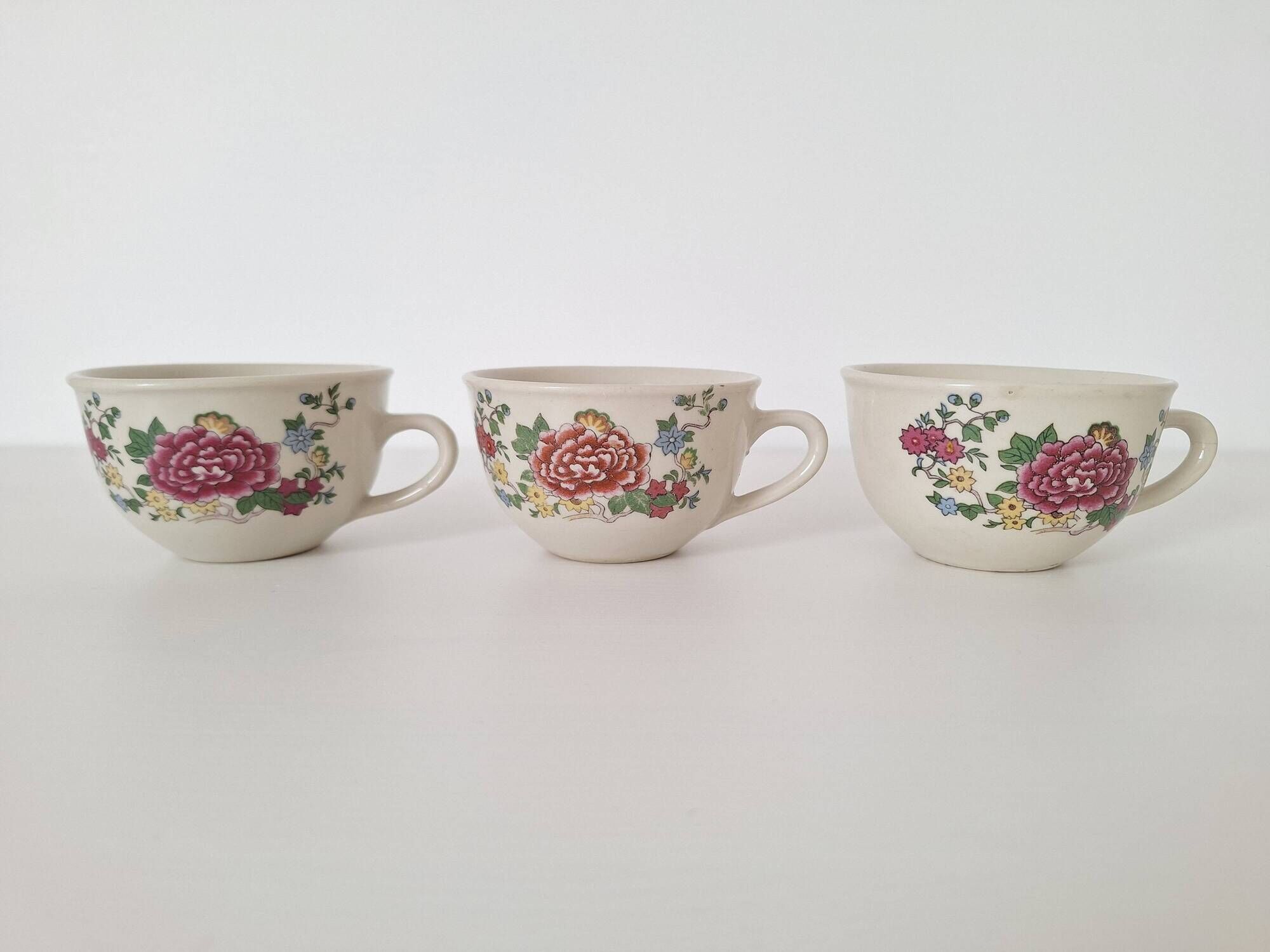 Tasses à fleurs Chi Kiang Stoneware