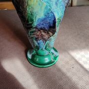 Vase corolle vintage en céramique flammée — Balma, Le Brusc (Années 50-60)
