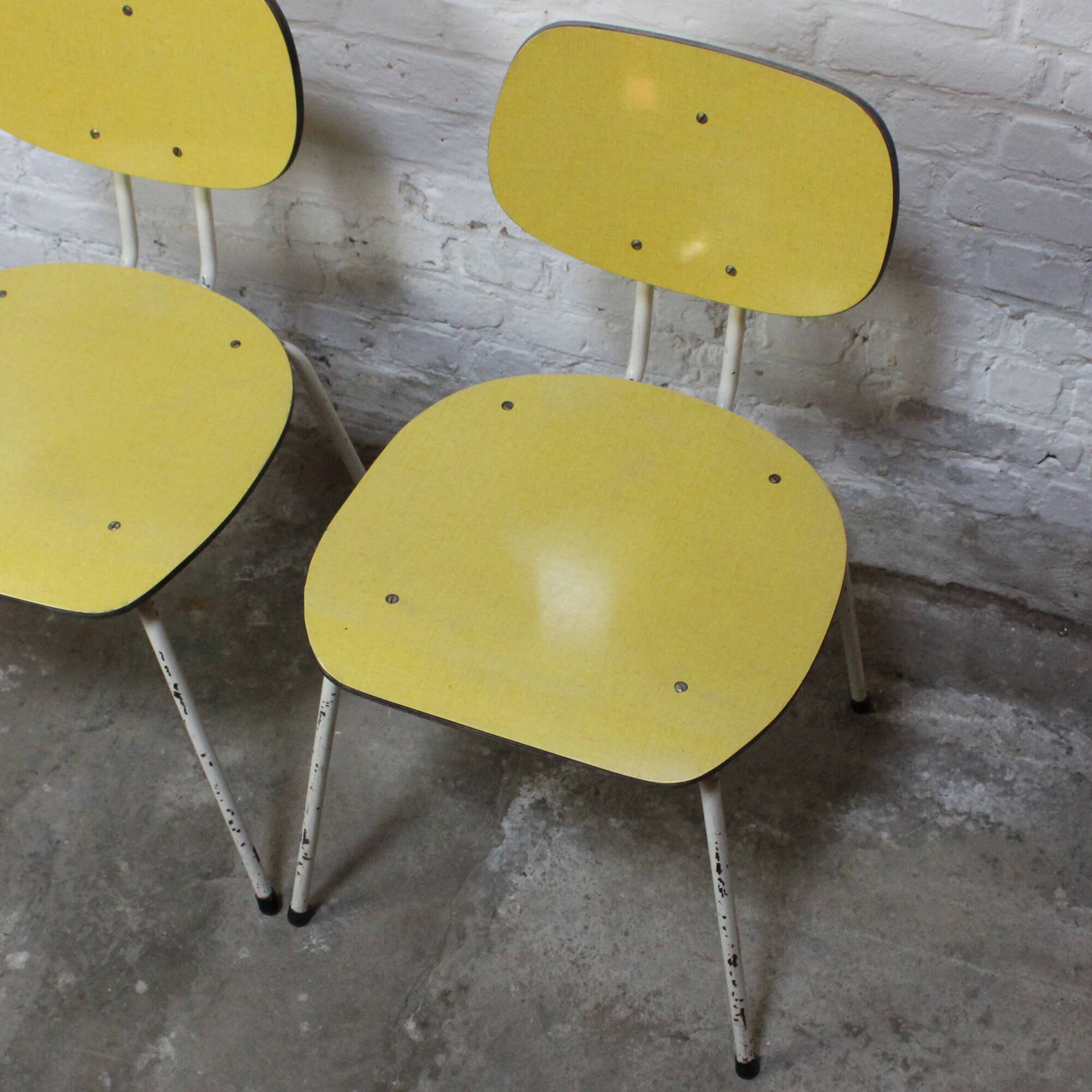 Pair of "CT2" chairs by Willy Van Der Meeren for Tubbax 1950s