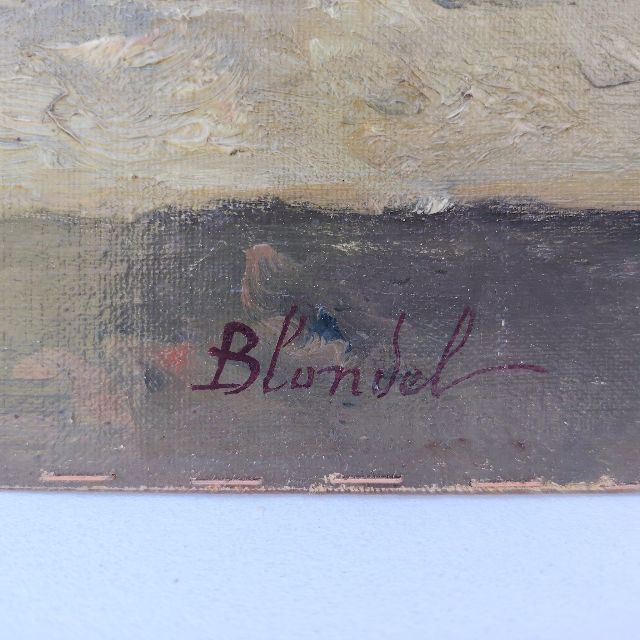 Oil on canvas, bouquet of flowers, signed Blondel.