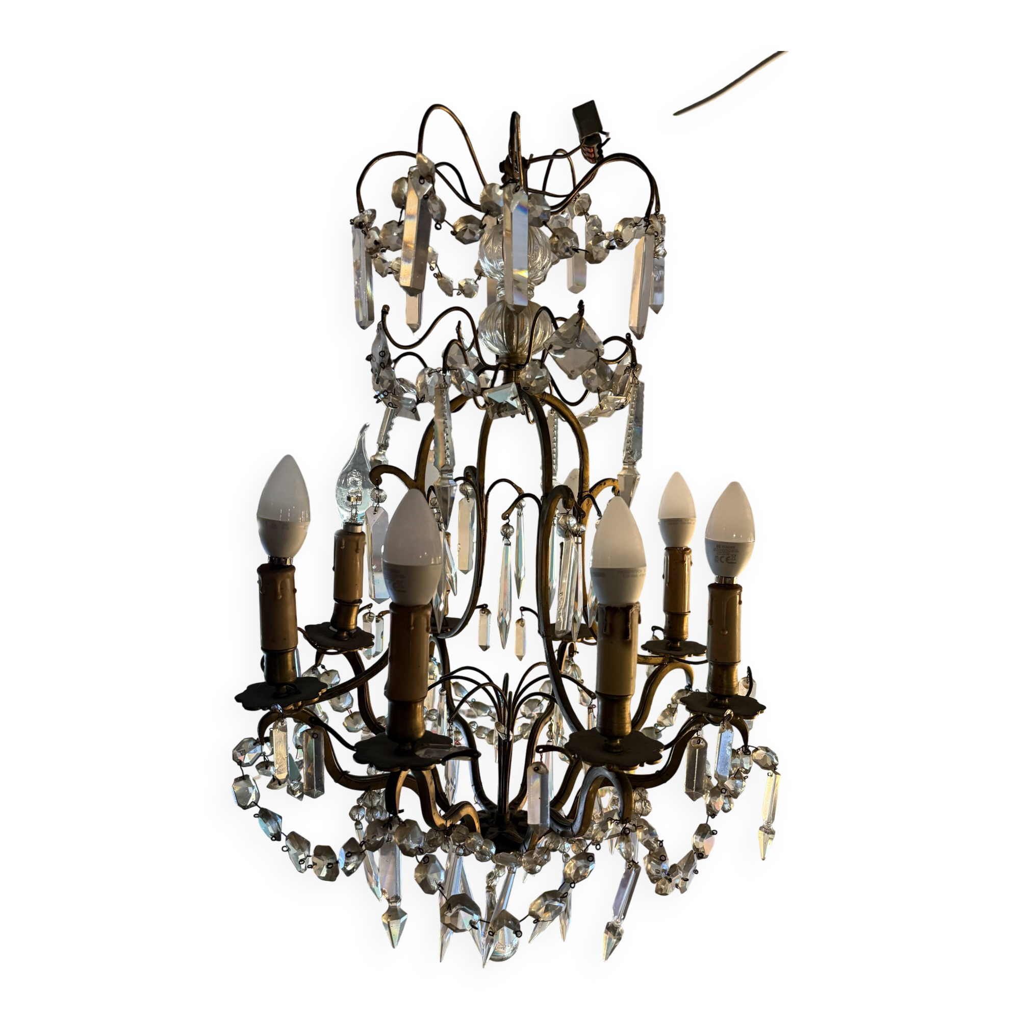 Crystal drop chandelier