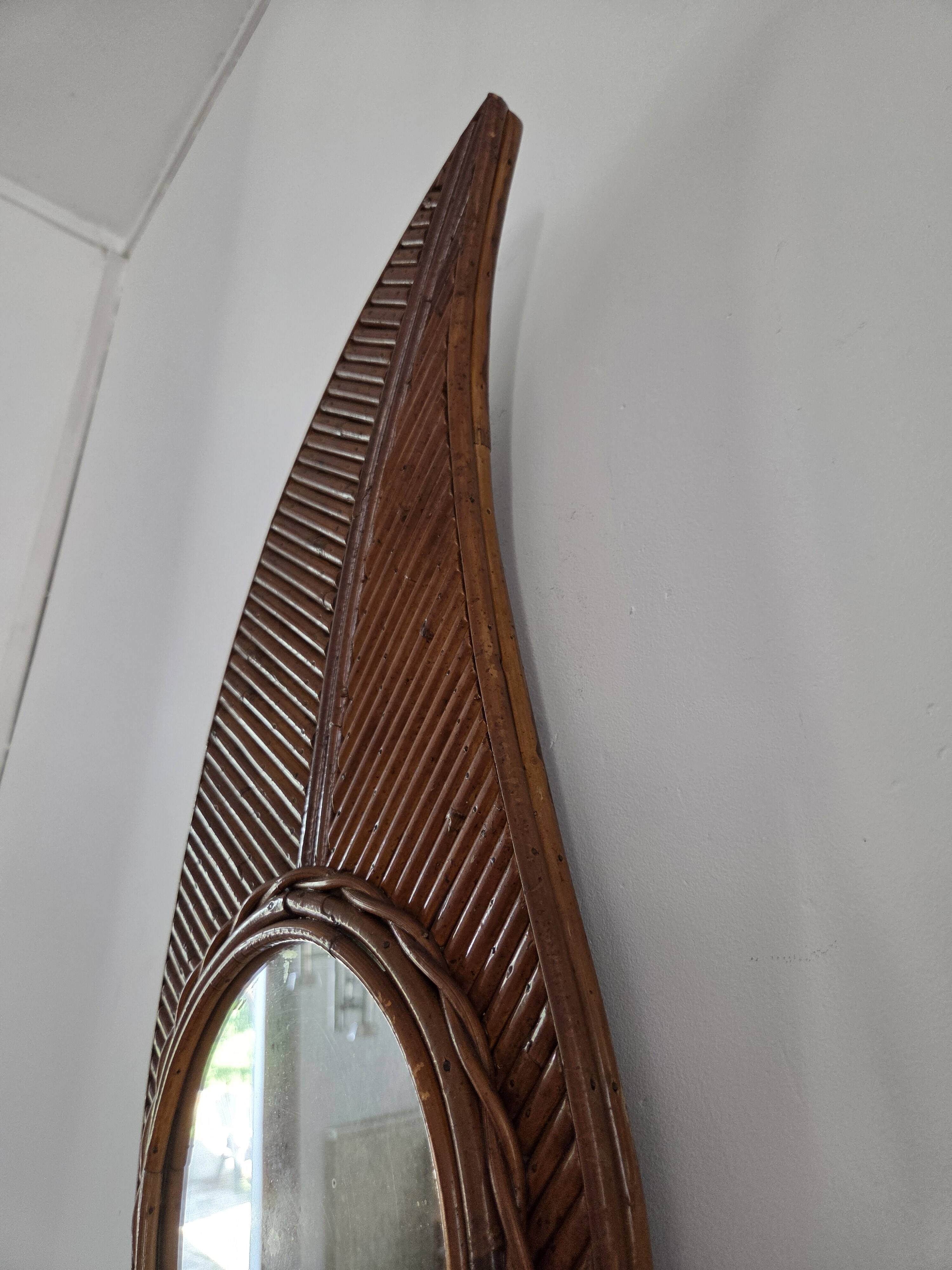 Pair of bamboo mirrors Vivai Del Sud