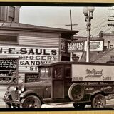 Photographie "Coin de rue à La Nouvelle-Orléans, devanture de la sandwicherie N.E. Saul’