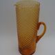 Large vintage amber glass decanter