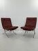 Ensemble de fauteuils vintage en chrome et vinyle, années 1970