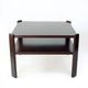 Table basse en hêtre foncé par Hikor Pisek Tchécoslovaquie années 1980