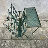 Vintage wrought iron magazine rack, Matego.