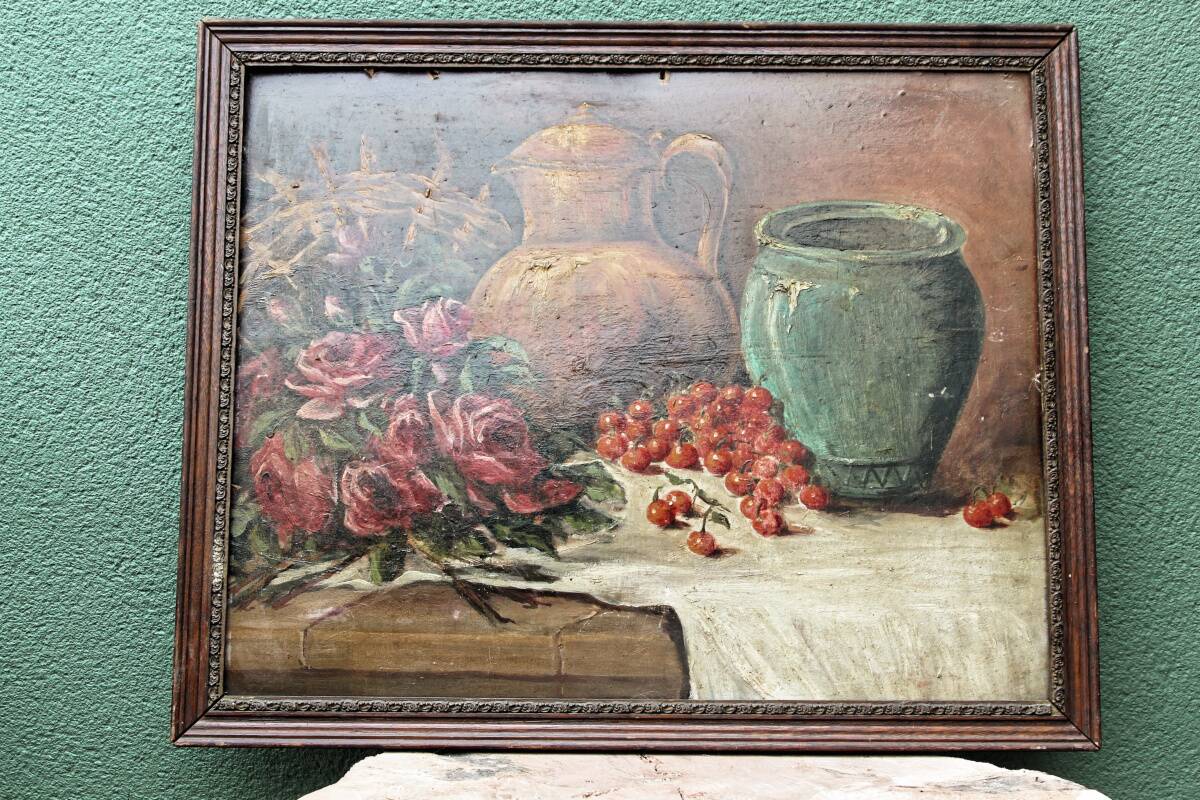 Still life with cherries, 19th century