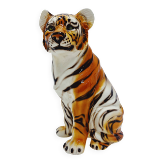 Statue de tigre en céramique