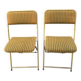 Paire de chaises en velours Lafuma » modèle "Chantazur"