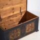 Antique navy blue bridal trunk (1855)